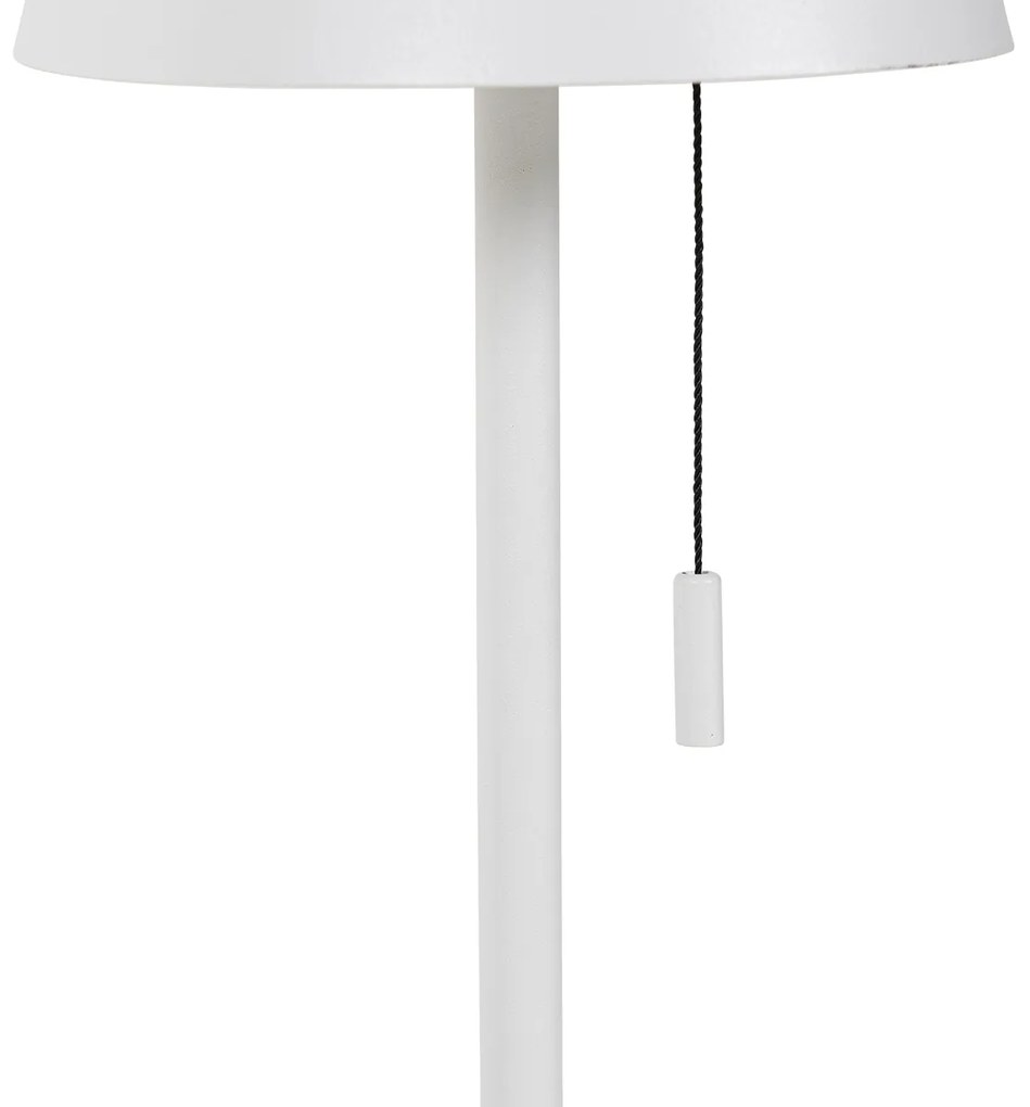 Candeeiro de mesa exterior branco com LED recarregável e solar com 3 níveis de luminosidade - Ferre Design