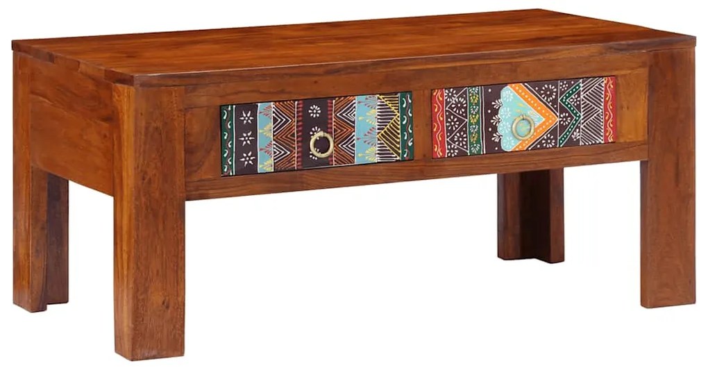 Mesa de centro 90x50x40 cm madeira de acácia maciça