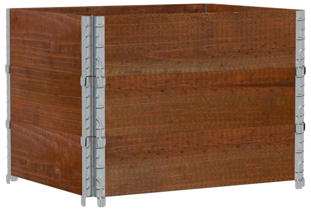 Vaso/floreira para jardim 80x60 cm pinho maciço castanho