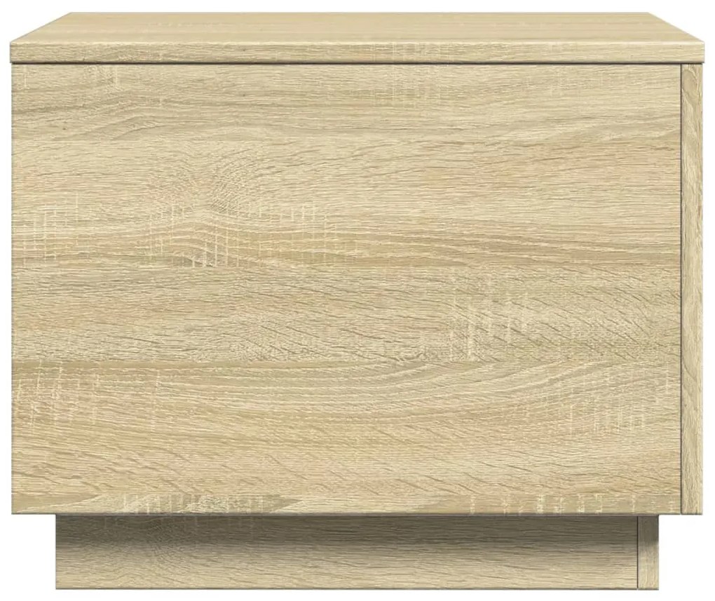 Mesa de centro com luzes LED 50x50x40 cm carvalho sonoma
