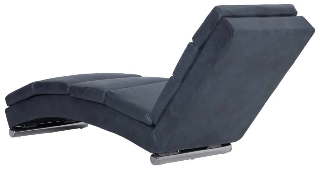 Chaise longue camurça artificial cinzento