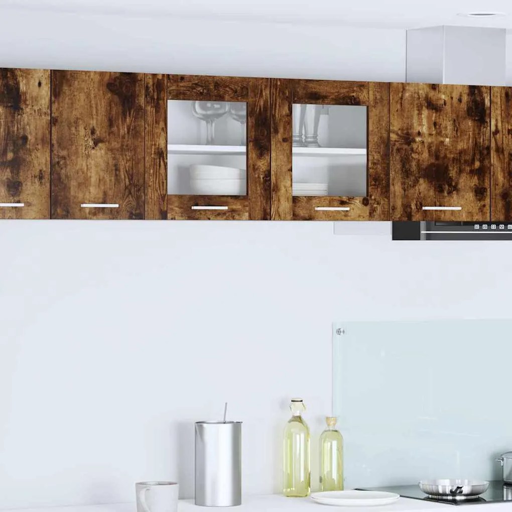 vidaXL Armário suspenso Carvalho Defumado e Branco 80 x 31 x 40 cm