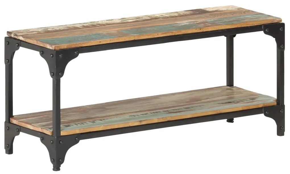 Mesa de centro 90x30x40 cm madeira recuperada maciça