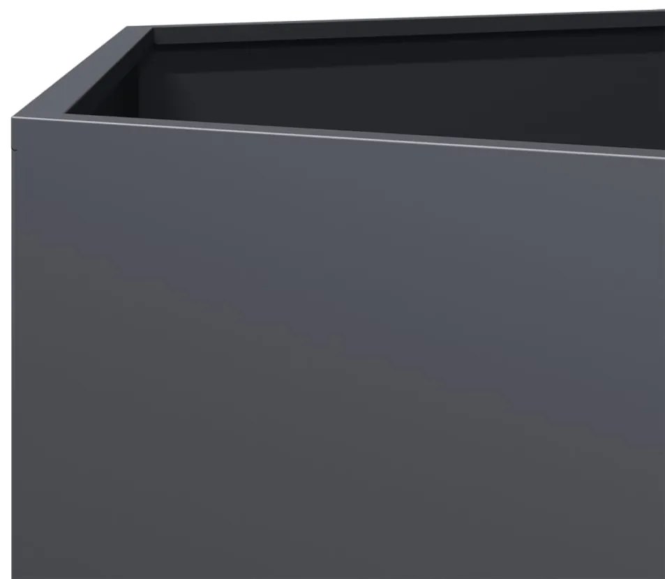 Vaso/floreira de jardim hexagonal 104x90x45 cm aço antracite