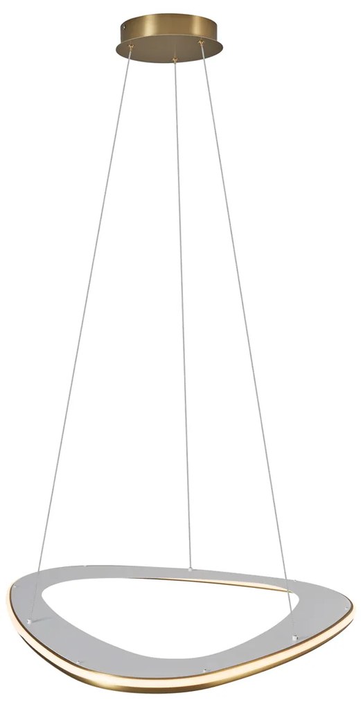 Candeeiro suspenso de design dourado com regulação de intensidade de 3 níveis - Organico