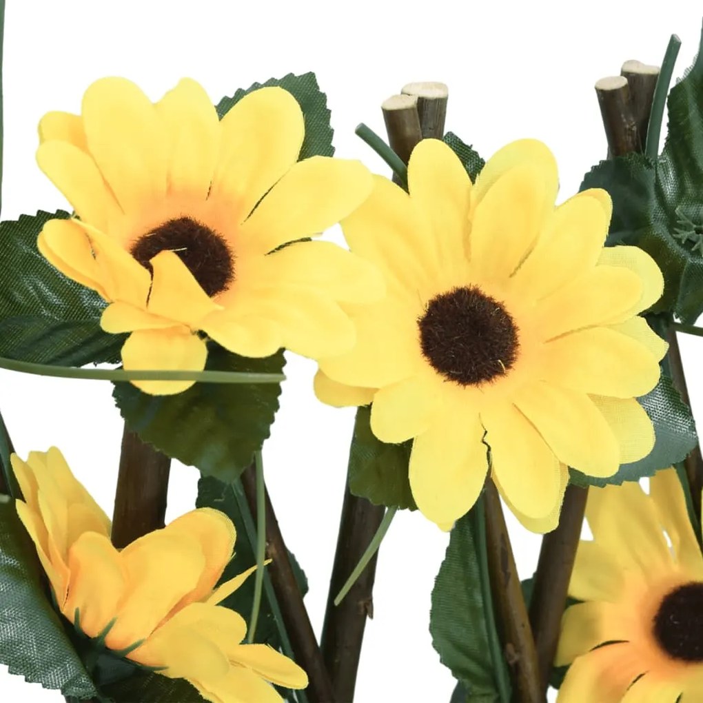  Treliça de hera artificial extensível 5 pcs 180x20 cm amarelo