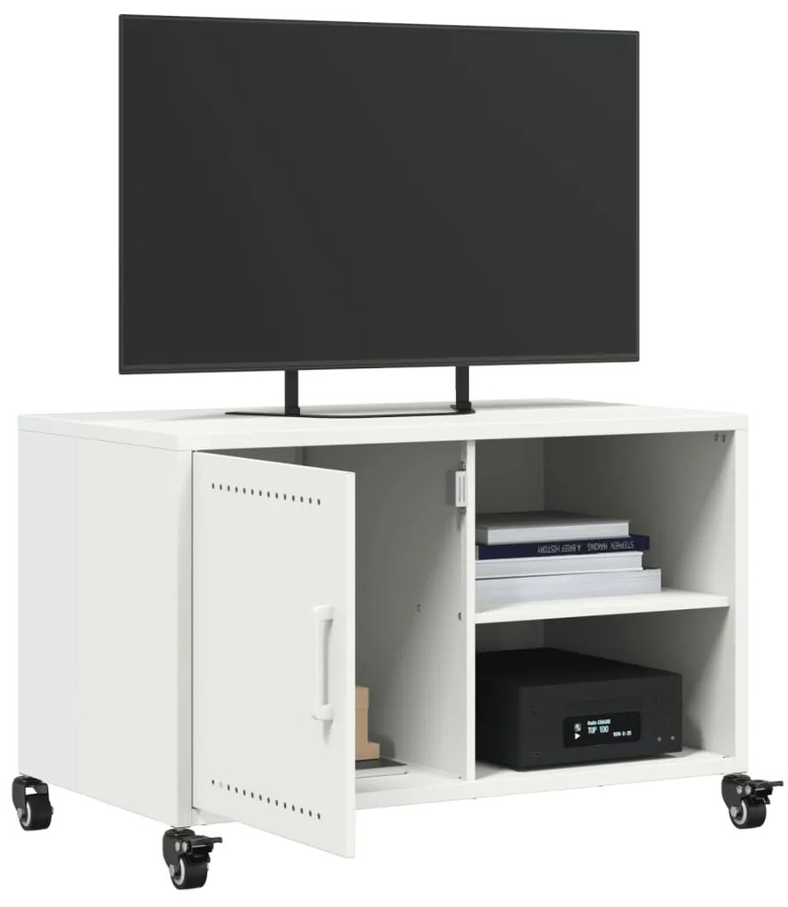 Móvel de TV 68x39x43,5 cm aço branco