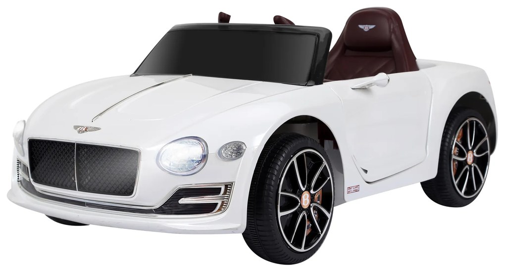 HOMCOM Carro elétrico infantil com licencia de Bentley GT para crianças acima de 3 anos com controle remoto 2 velocidades com faróis musica 108x60x43 cm Branco