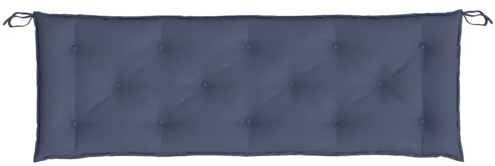 Almofadões banco jardim 2 pcs 150x50x7cm oxford azul-marinho