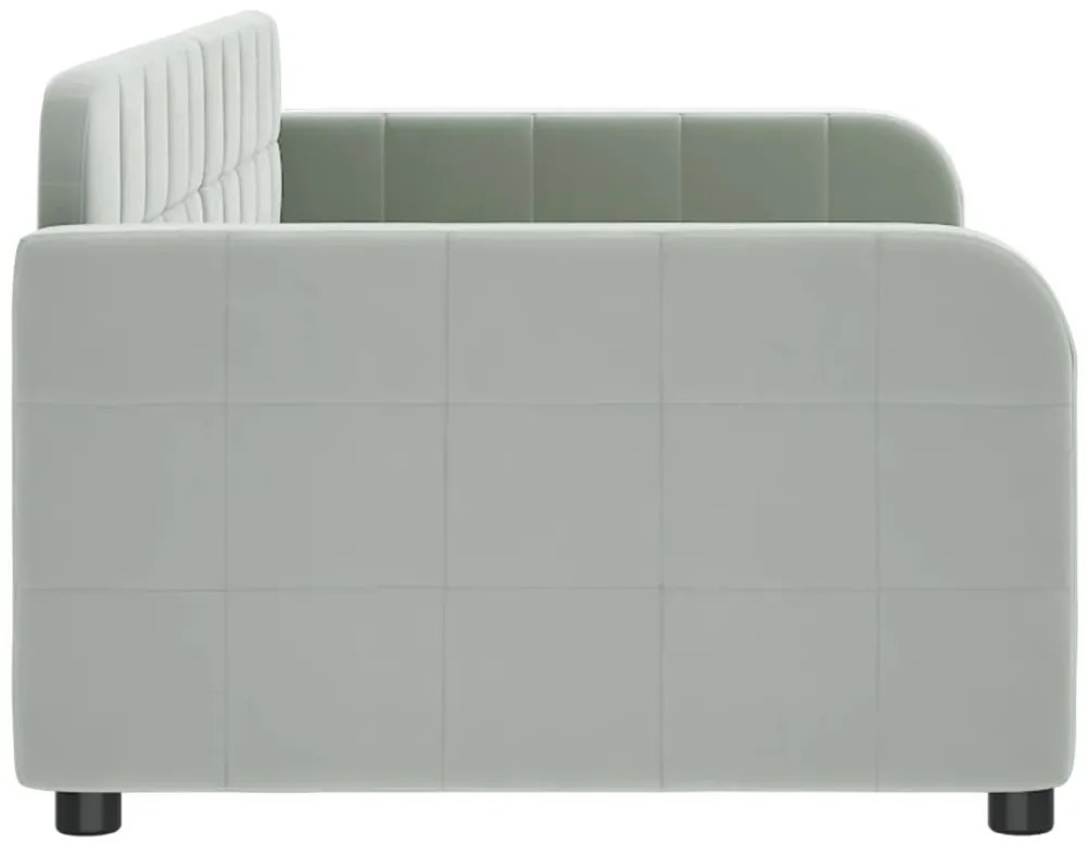 Sofá-cama 90x200 cm veludo cinzento-claro