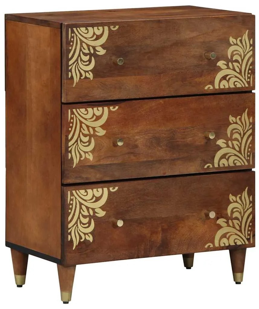 vidaXL Buffet Castanho 60 x 33 x 75 cm Madeira de manga maciça