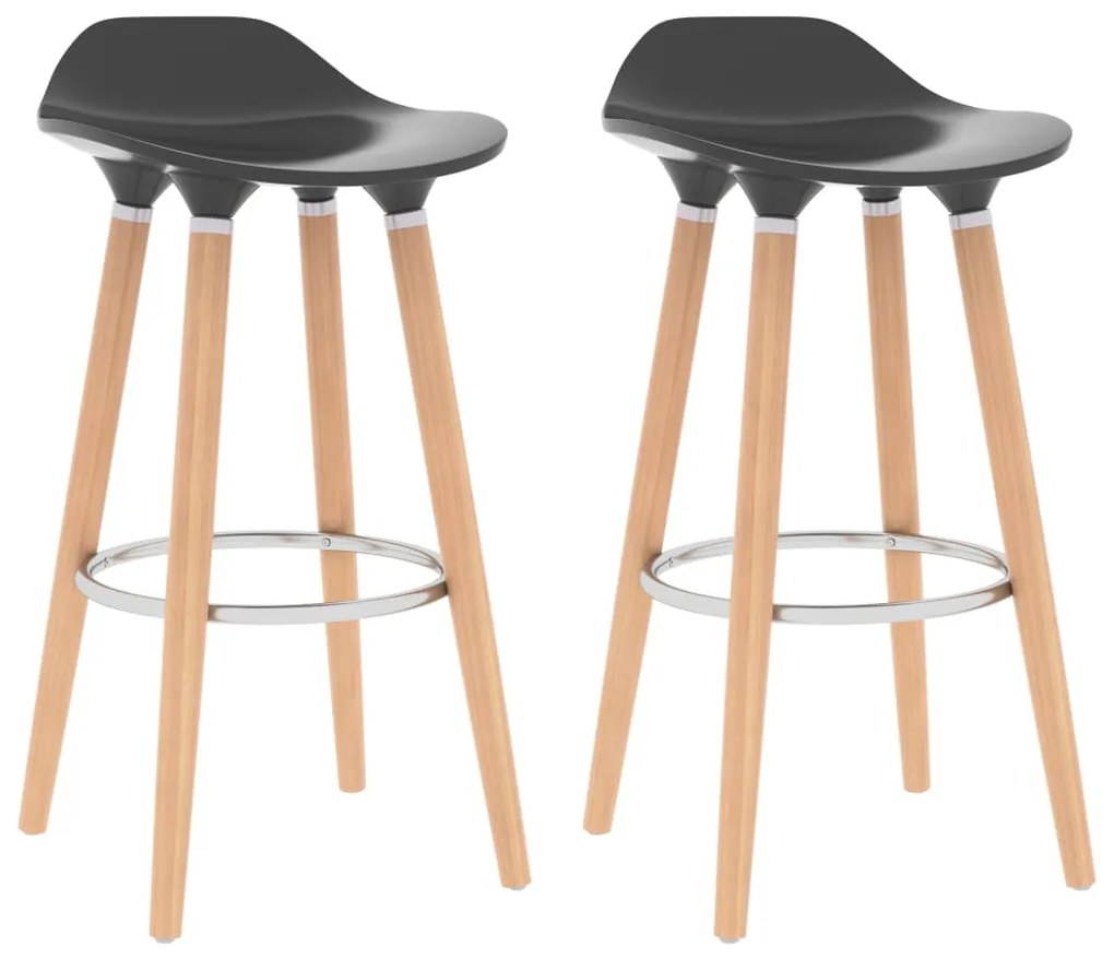 vidaXL Cadeiras de bar 2 pcs cinzento