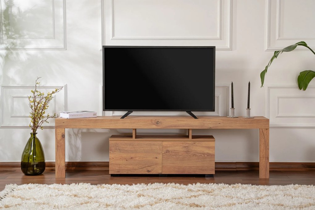Móvel TV Enclave – Pinho Atlântico – 180 cm x 50 cm x 31,3 cm