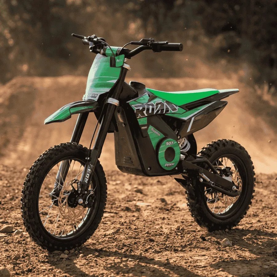 Mini moto elétrica para crianças velocidade até 50 km/h C/Limitador 907 2000W 48V 13Ah Litio Verde