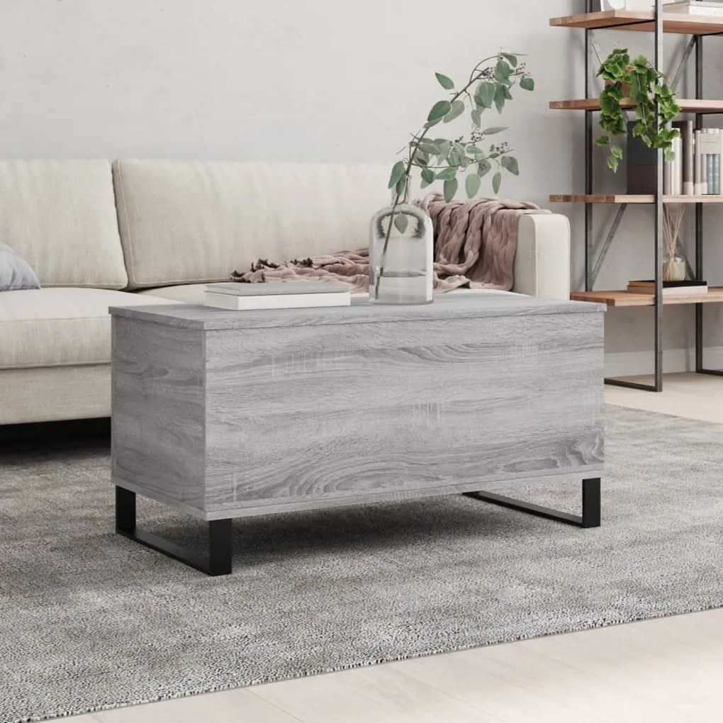Mesa de centro 90x44,5x45 cm derivados de madeira cinza sonoma