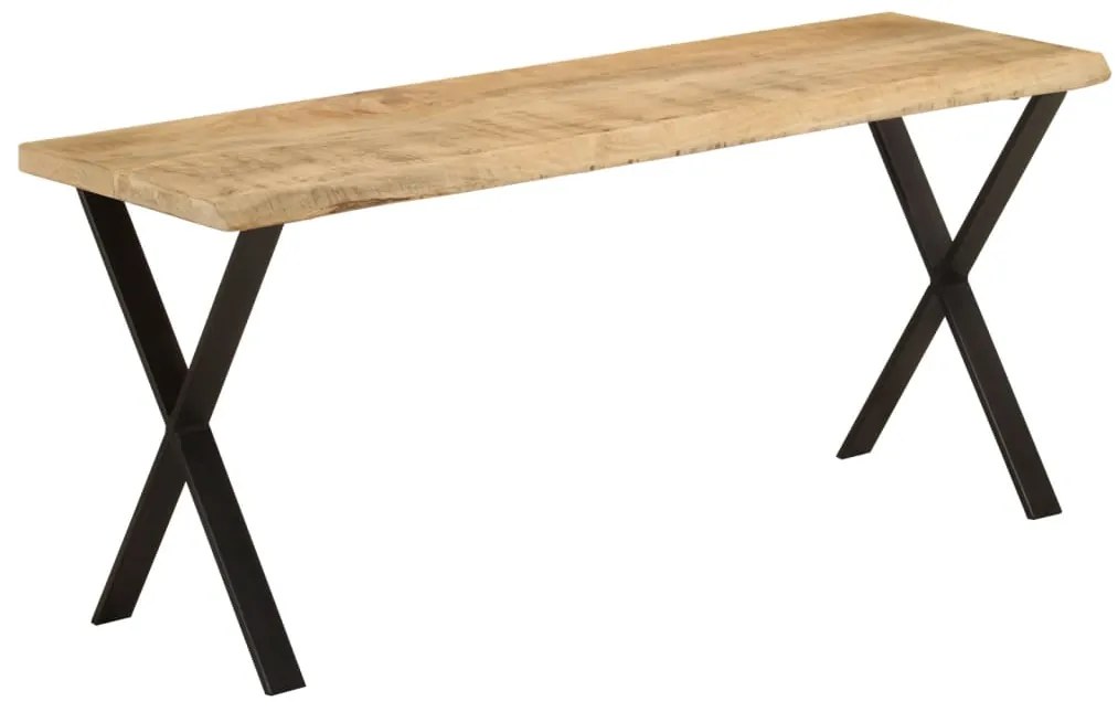 Banco com bordas vivas 105 cm madeira de mangueira maciça