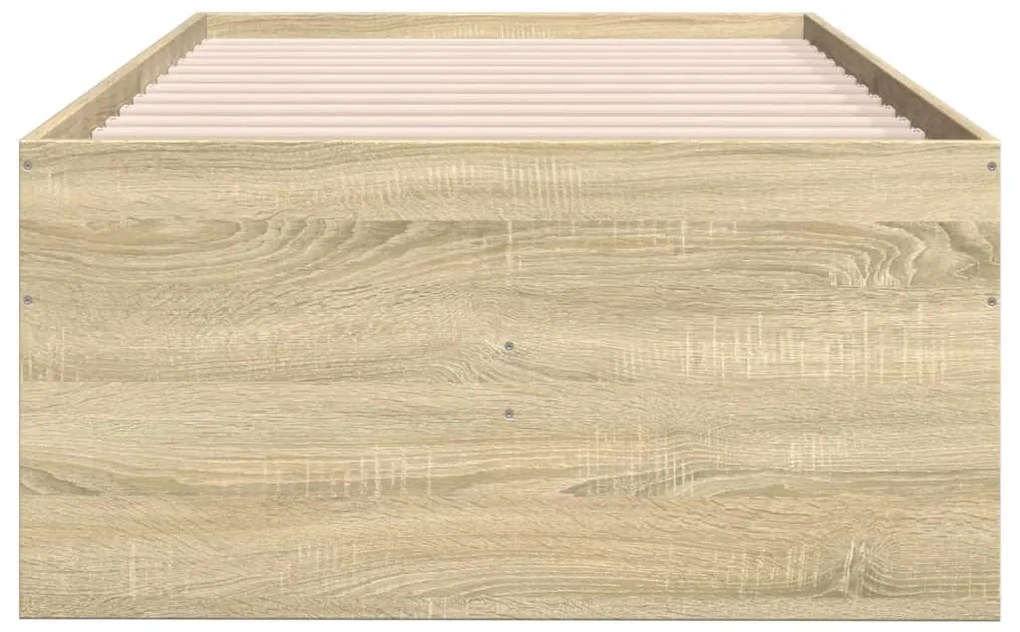 Sofá-cama com gavetas sem colchão 90x190 cm carvalho sonoma