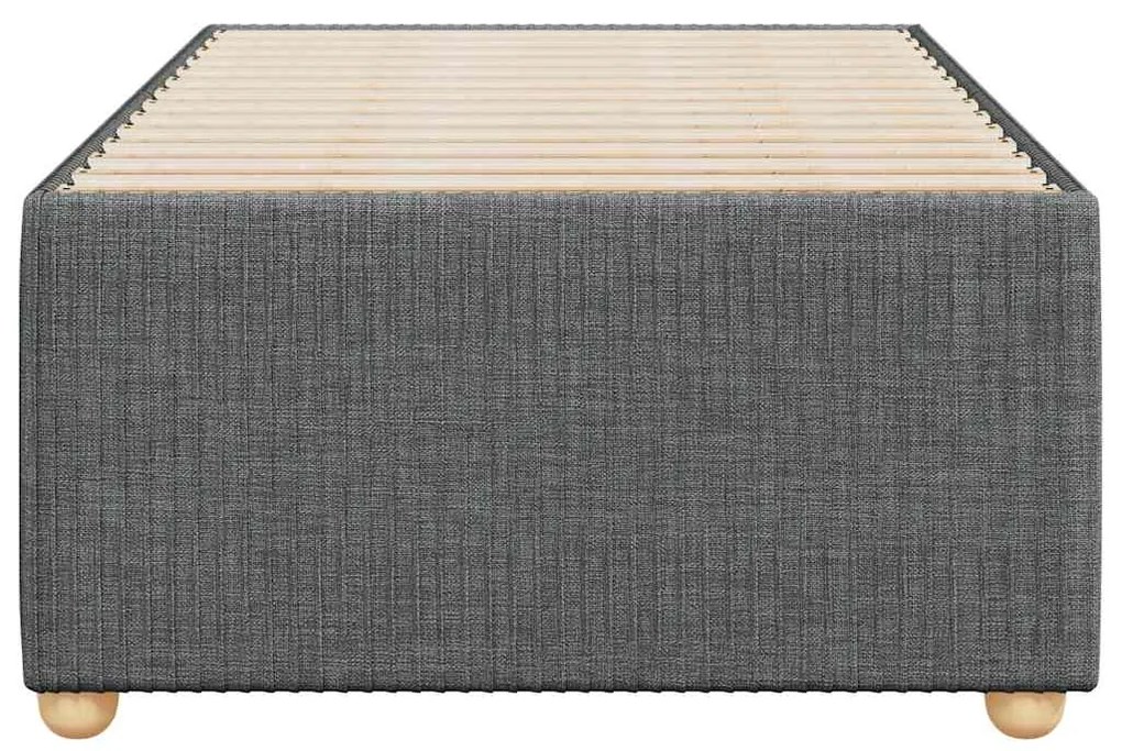 Estrutura de cama sem colchão 80x200 cm tecido cinzento-escuro