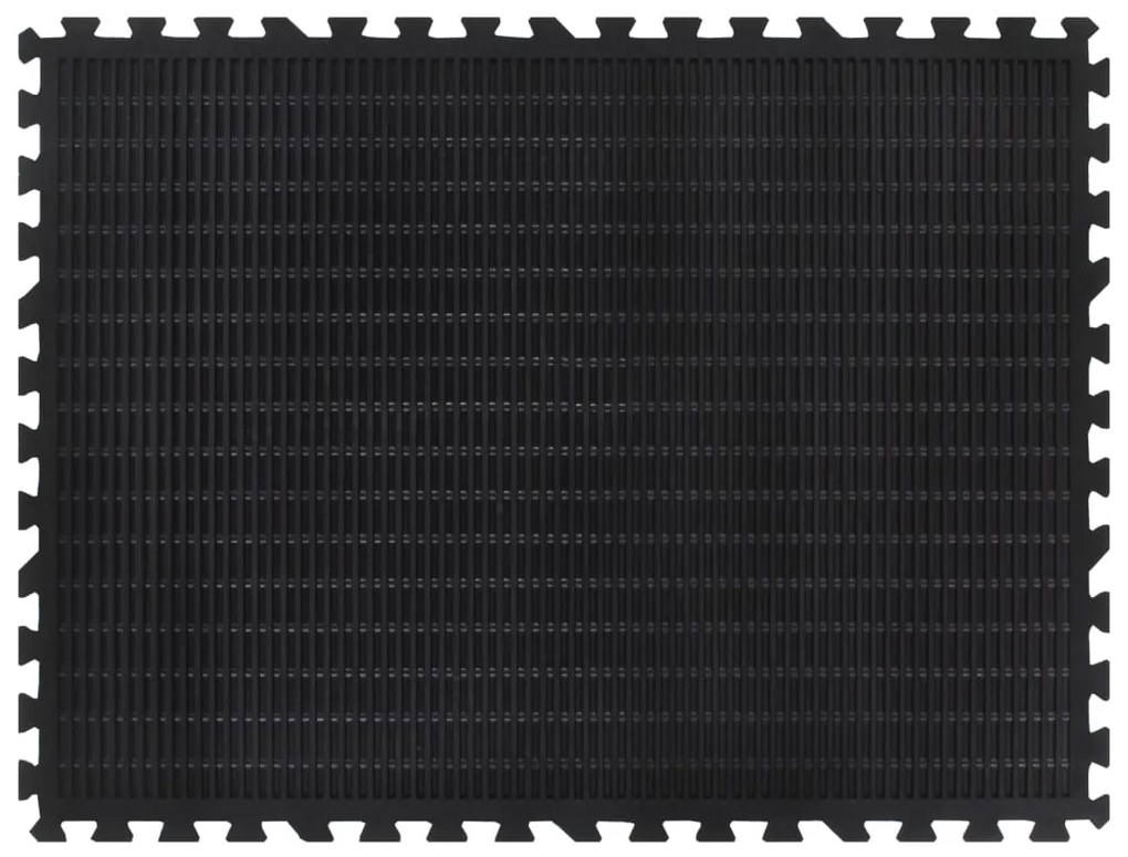 Ladrilho de borracha 12 mm 90x120 cm preto