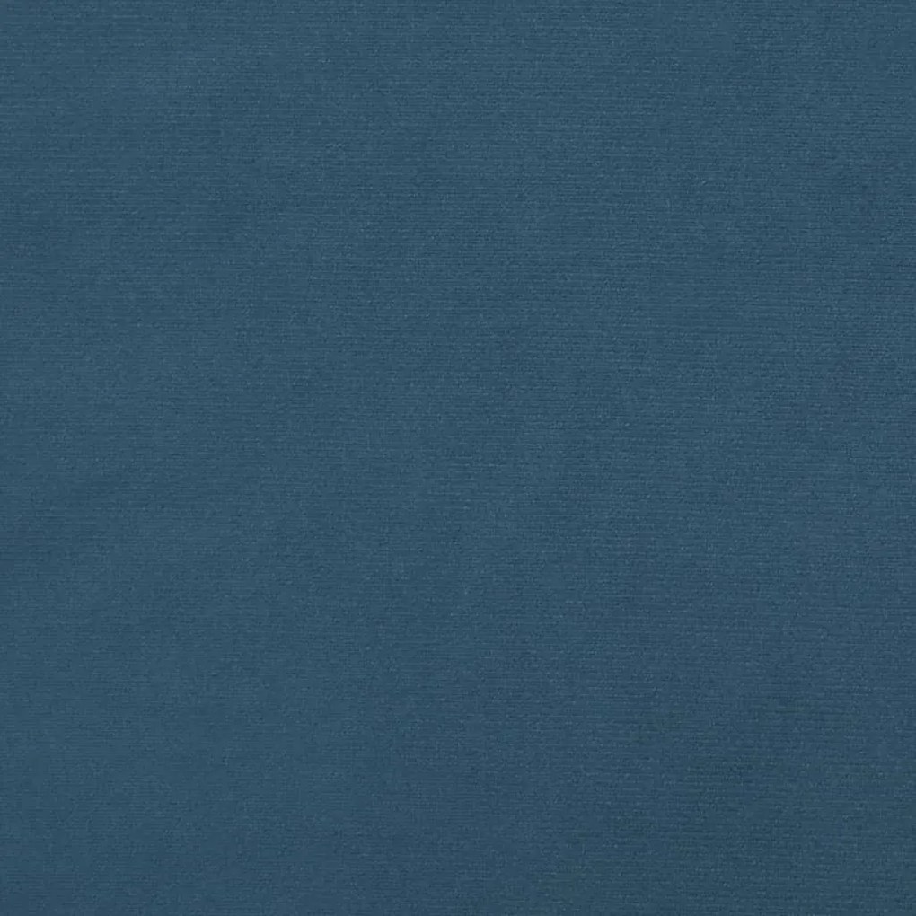 Estrutura de cama com colchão azul escuro 120x190 cm Veludo