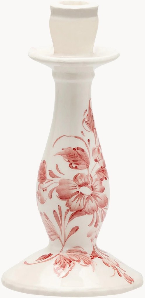Castiçal pintado à mão Whimsical Rose