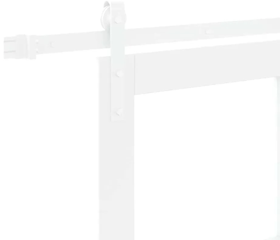 Porta Deslizante com Conjunto de Hardware 'ORKDAL'Branca em Madeira Só