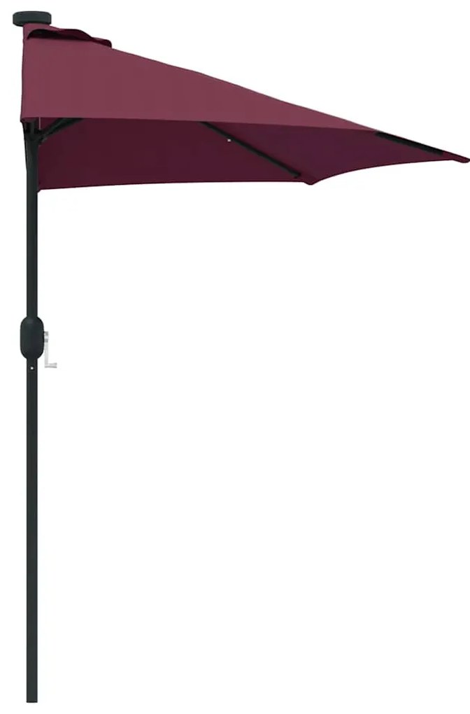 Guarda-sol de Jardim Vermelho bordô 294 x 150 x 224 cm tecido