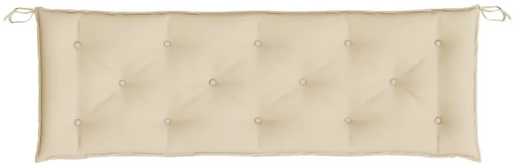 Almofadões banco jardim 2 pcs 150x50x7cm tecido oxford bege