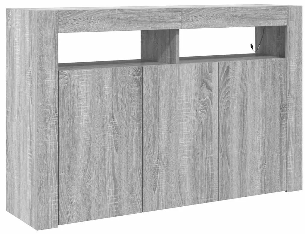 Sideboard Cinzento sonoma Madeira engenheirada 116 x 30 x 75 cm