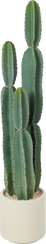 HOMCOM Planta Artificial Cacto Grande 111 cm em Vaso para Escritório Sala de Estar Verde | Aosom Portugal