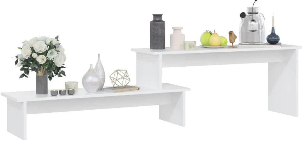 Móvel de TV 180x30x43 cm derivados de madeira branco