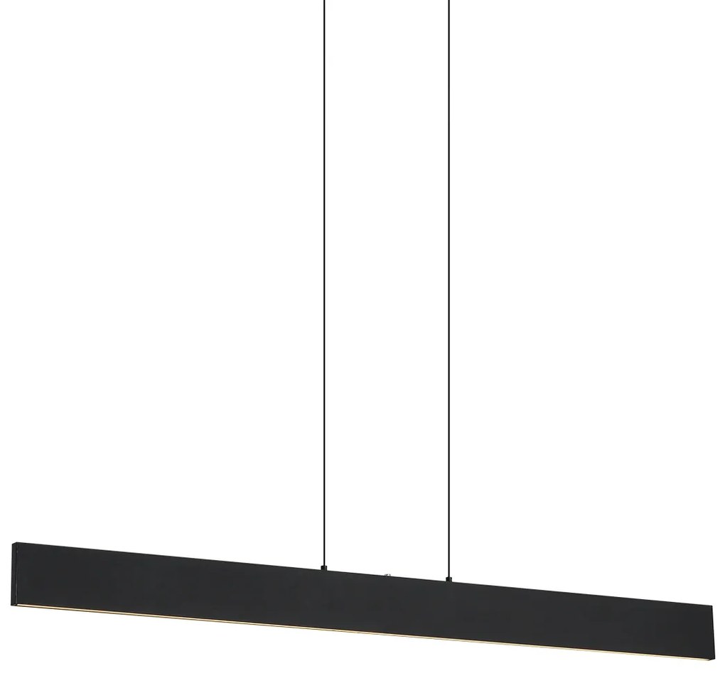 Candeeiro suspenso moderno preto Incl. LED regulável em 3 níveis Easylift - Straight Moderno