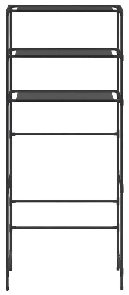 Estante de 3 prateleiras para lavandaria 69x28x169 cm preto