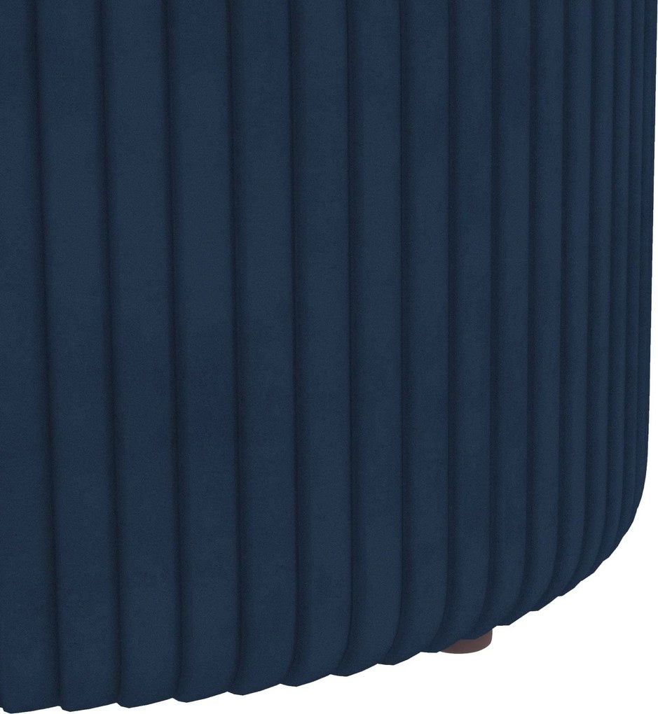 Puff Redondo com Arrumação – Bergen – Ø36x44 cm – Azul Escuro