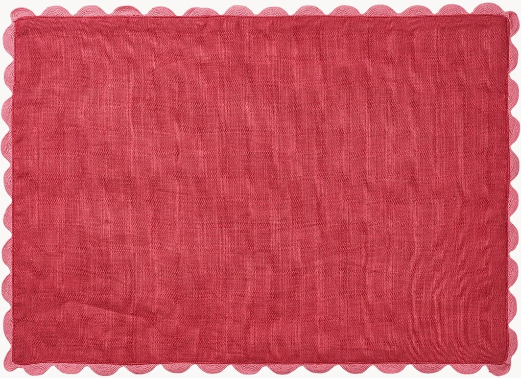 Individuais de mesa em linho artesanal Willow