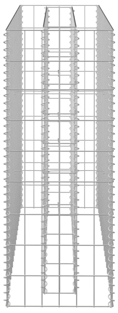 Canteiro elevado/cesto gabião 90x30x90 cm aço galvanizado