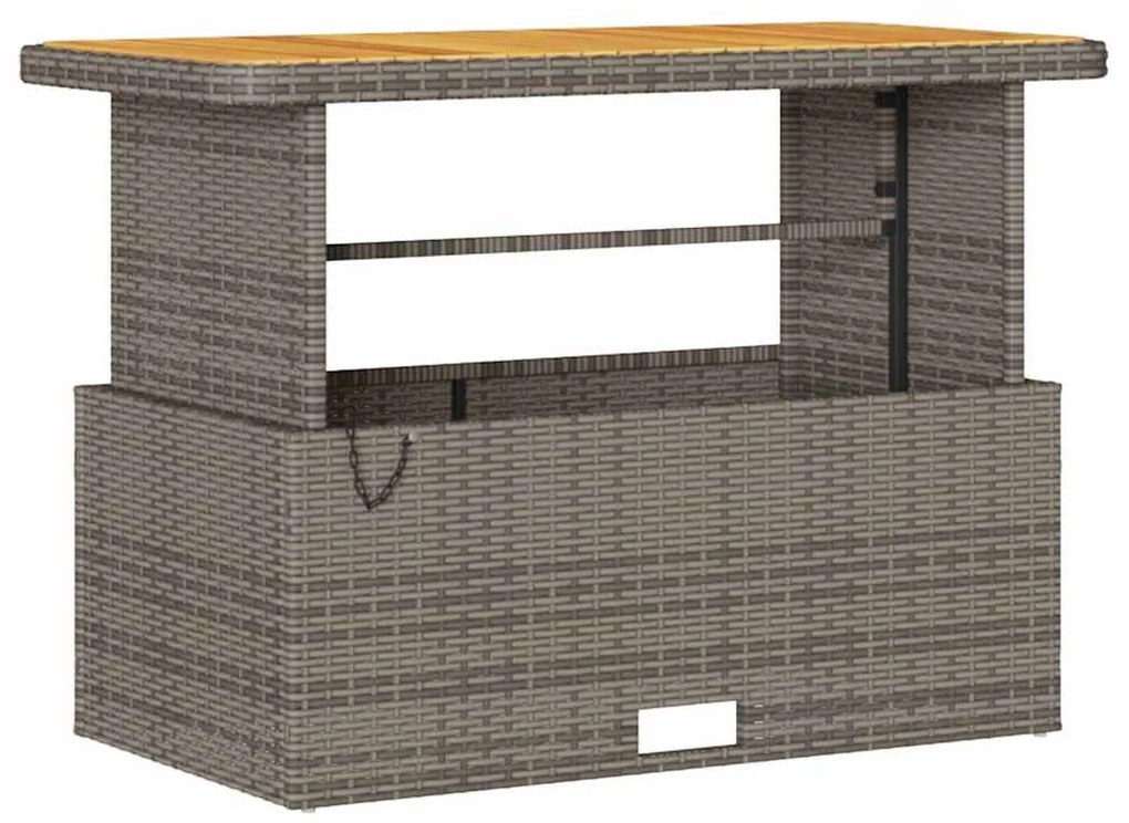 Conjunto de Jantar para Jardim de 4 Peças com Almofadas Cinza em Ratta
