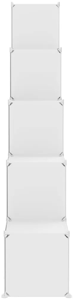 Armário de arrumação infantil com 15 cubos PP branco