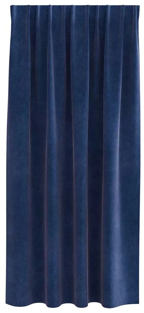 Cortinas Blackout vidaXL com fita superior 2 pcs Veludo Azul Escuro