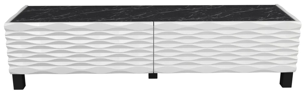 Móvel TV Lerze – Branco e Preto – 149,2x35x38 cm