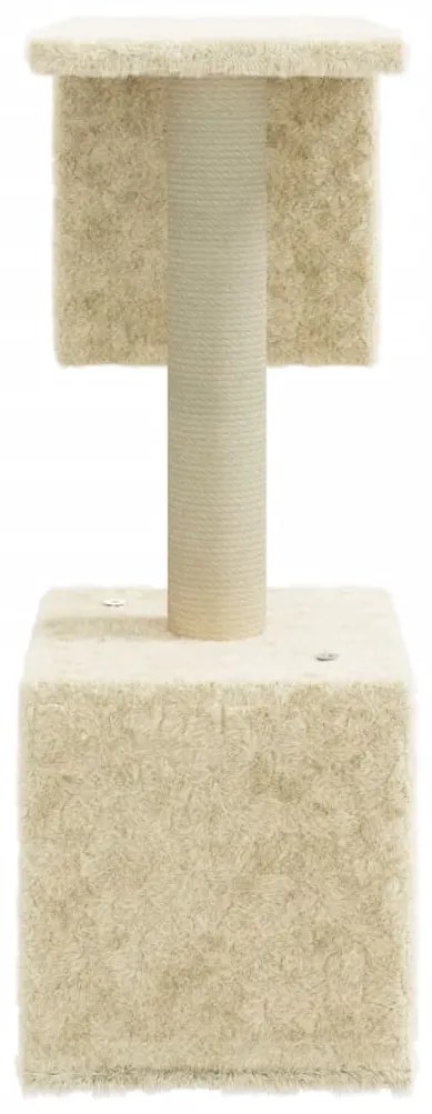 Árvore para gatos c/ postes arranhadores sisal 60 cm cor creme