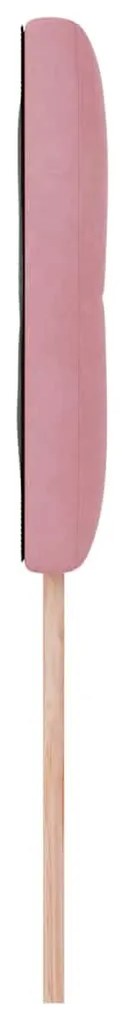 Cabeceira vidaXL Botões Almofadados Rosa 80 cm Veludo