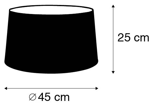 Abajur de linho castanho 45/25