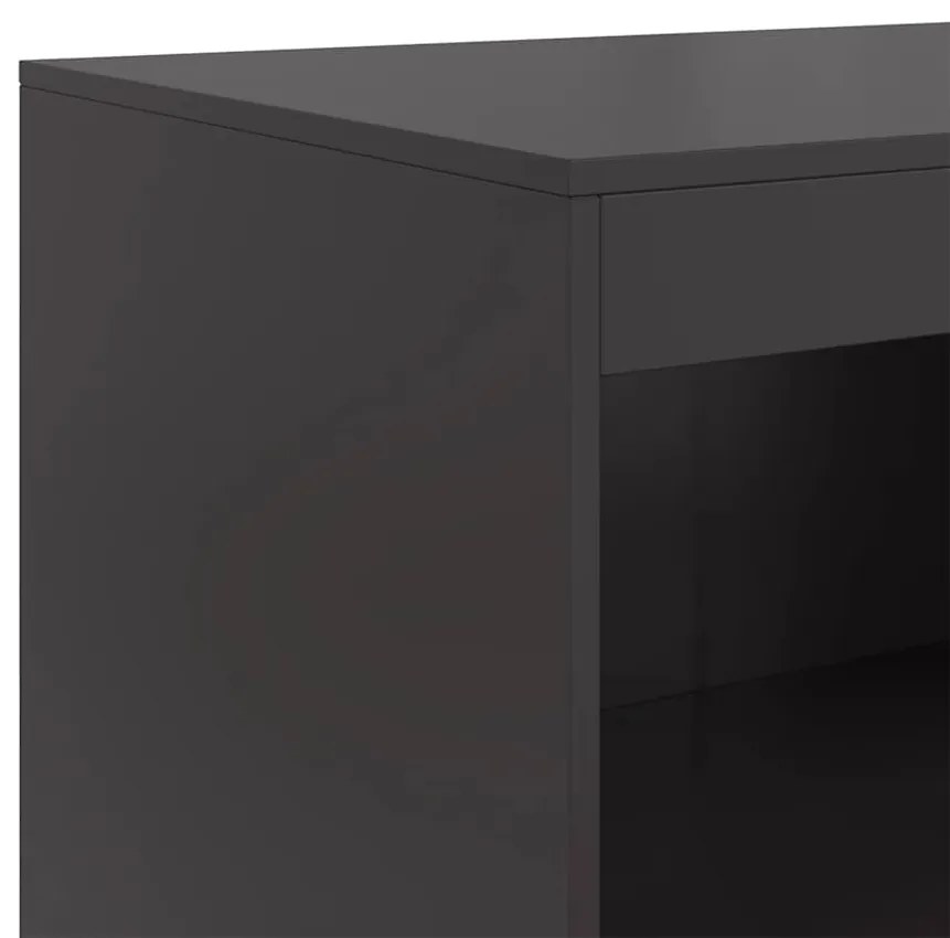 Aparador 67x39x107 cm aço preto