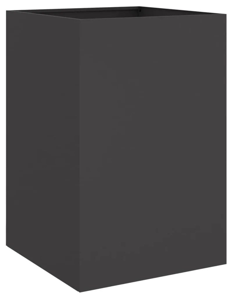 Vaso/floreira 52x48x75 cm aço preto