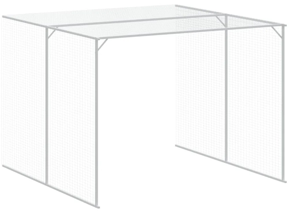 Casota p/ cães c/ parque 214x457x181 cm aço galvaniz. antracite