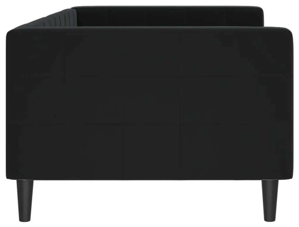 Sofá-cama 90x190 cm veludo preto