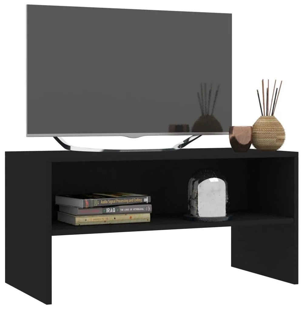 Móvel de TV 80x40x40 cm derivados de madeira preto