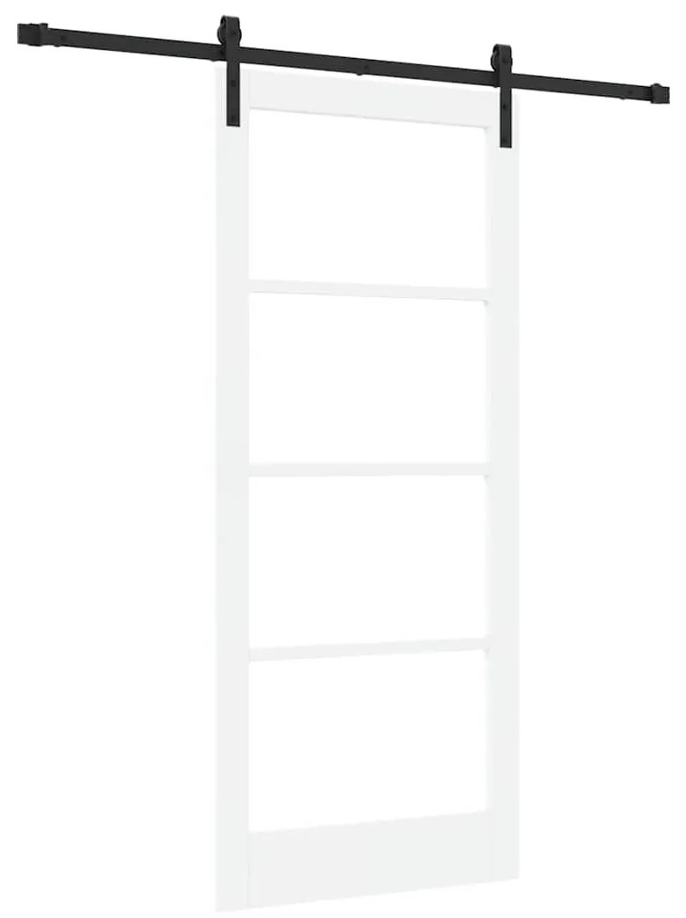 Porta Deslizante com Conjunto de Ferragens 'ORKDAL'Branco Madeira Sóli