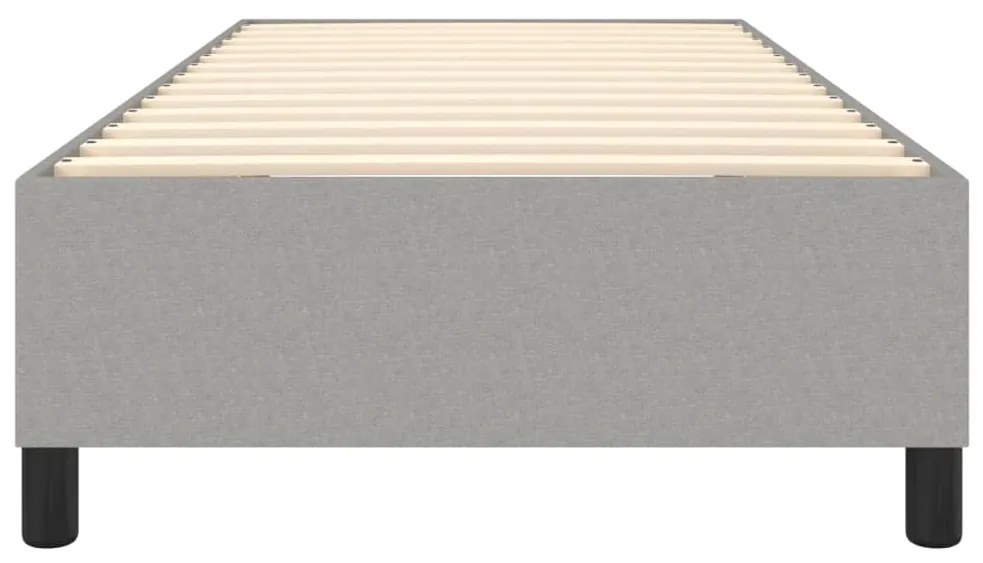 Estrutura de cama sem colchão 90x190 cm tecido cinzento-claro